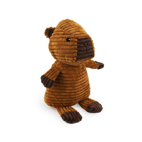 Corduroy Capybara Plush Dog Toy
