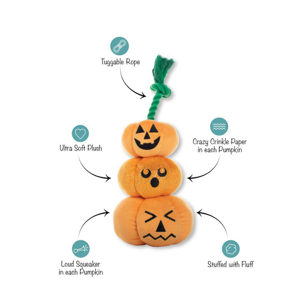 Stack O' Lantern Plush Dog Toy – Fuzzy Creek Pet Supplies