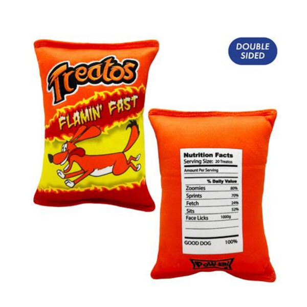 Flaming Treatos Plush Dog Toy