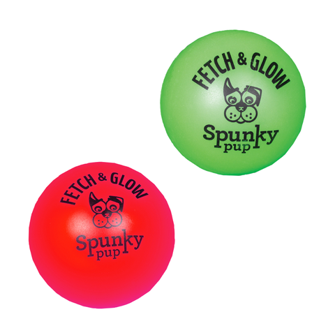 Fetch and Glow Ball 2pk - Small Grn/Rd