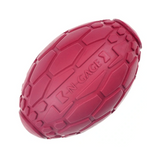 Textured Rubber Football Dog Toy - Red