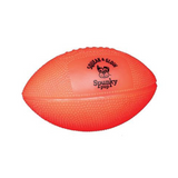 Squeak and Glow Rubber Football Dog Toy - Orange
