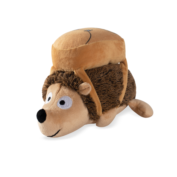 Auggie School Hedgehog Plush Dog Toy Fuzzy Creek Pet Supplies