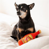 Dog with small Chihuahua Hot Sauce Dog Toy