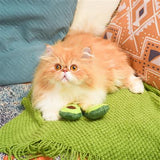 cat with Avocado Crazy Plush Cat Toy 2pk