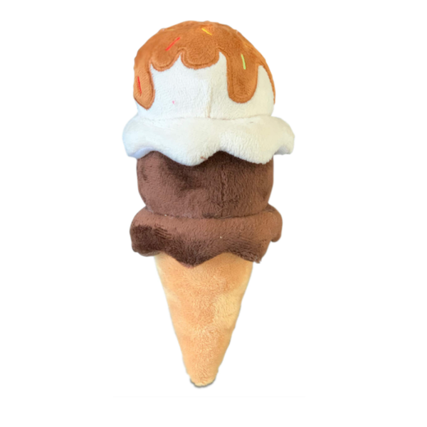 Double Scoop Ice Cream Cone Dog Toy
