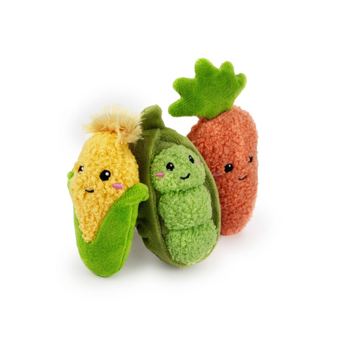 Farmer's Market Plush Dog Toy 3 pack
