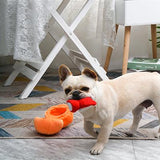 dog with Puzzle Hunter Pumpkin Plush Dog Toy