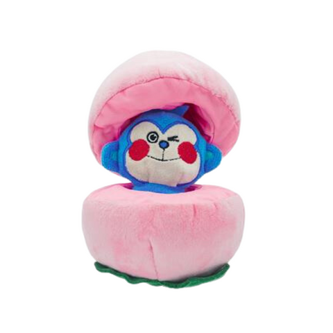 Puzzle Hunter Peach Plush Dog Toy