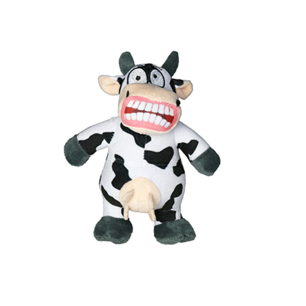 Mighty Jr. Plush Angry Cow Dog Toy