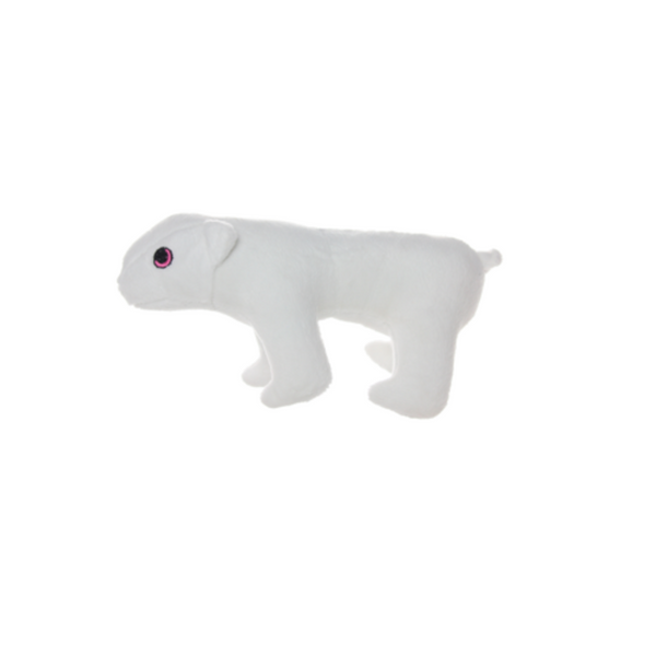 Mighty Jr. Plush Polar Bear Dog Toy