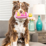 Dog carrying Pupto Dismal Plush Dog Toy