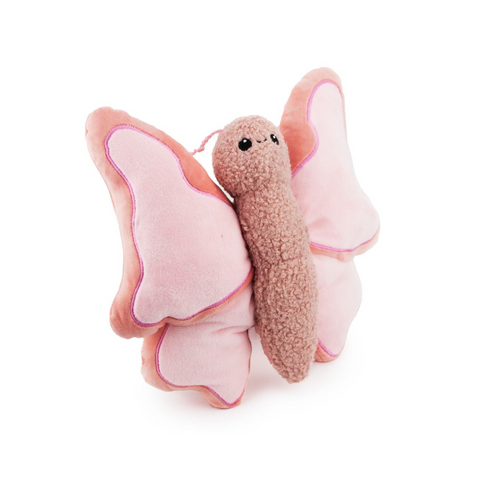 Huge Plush Butterfly Dog Toy - Pink