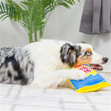 dog chewing Sweetest Fish Plush Dog Toy