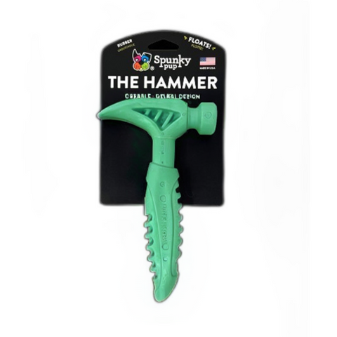The Hammer Green - Hard Rubber Dog Chew Toy