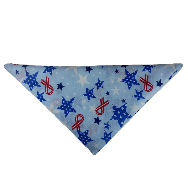 Woof-Dana Patriotic "Ribbon & Stars" Dog Bandana