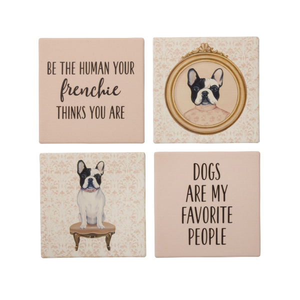 Stone Coaster Set - Frenchie