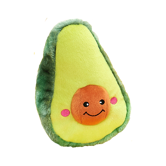 NomNomz Plush Avocado Dog Toy