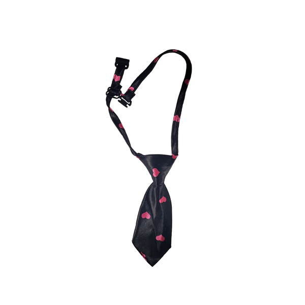 Dog Necktie - Pink Hearts