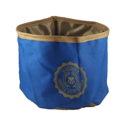 Blue Travel Pet Food Bowl