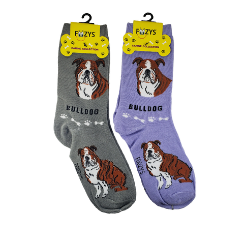 English Bulldog Women's Crew Socks