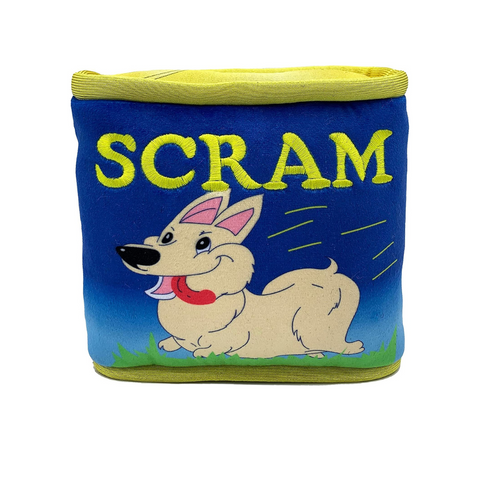 Can of Scram Plush Dog Toy
