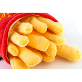 Classic American French Fries Plush Dog Toy Close Up