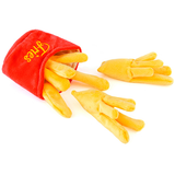 Classic American French Fries Plush Dog Toy Detached