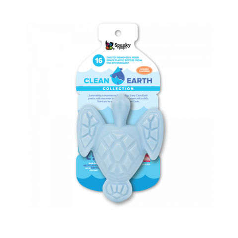 Clean Earth Turtle Hard Chew Dog Toy