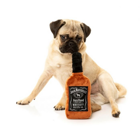Dog with Jack Russell's Plush Bottle Dog Toy