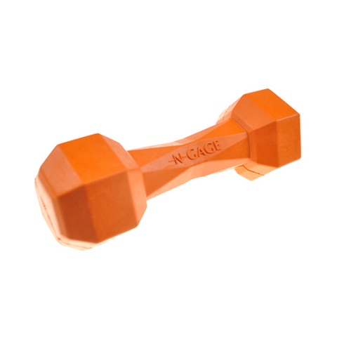 Dumbbell Junior Rubber Dog Toy - Orange