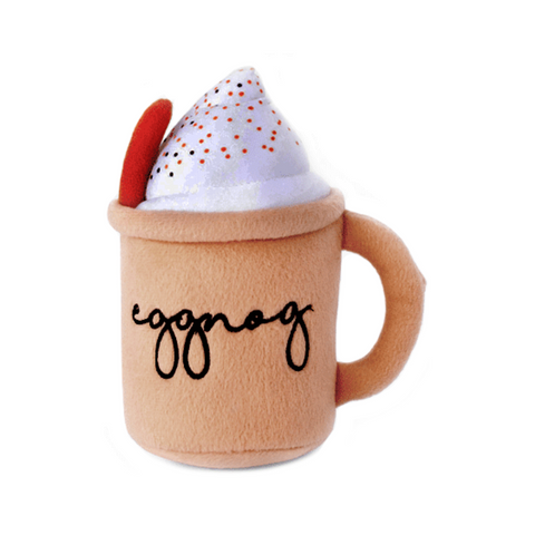 NomNoms Plush Eggnog Dog Toy