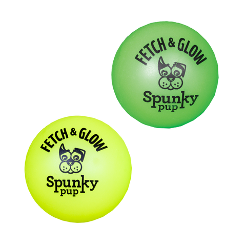 Fetch and Glow Ball 2pk - Small Ylw/Grn