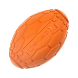 Textured Rubber Football Dog Toy - Orange