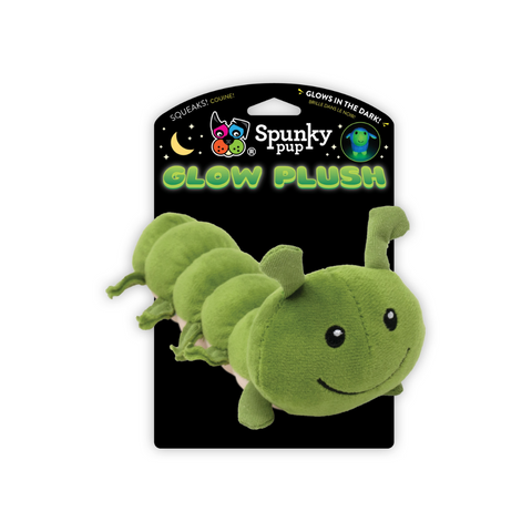 Glow Plush Caterpiller Dog Toy