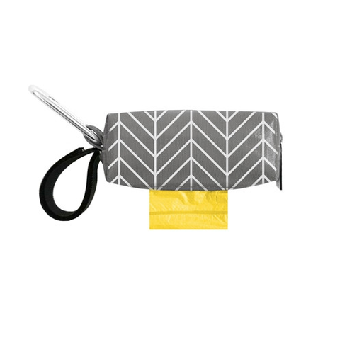 Gray Chevron Duffel with Waste Bags