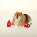 Dog with Hot and Spicy Burrito 3pk Plush Dog Toy