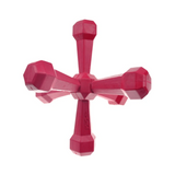 Atom-Shaped Jack Rubber Dog Toy - Red