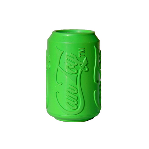 Soda Pup Rubber Can Dog Toy - green
