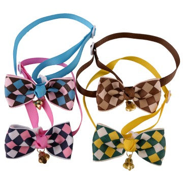 Classy Diamond Plaid Dog Bow Ties