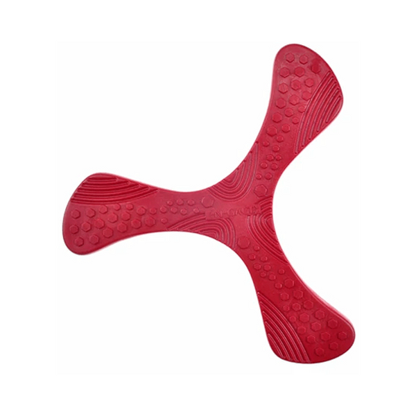 Textured Propeller Rubber Dog Toy - Red