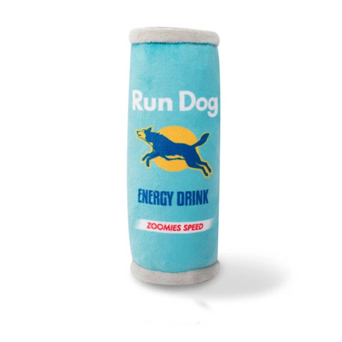 Run Dog Energy Drink Plush Dog Toy