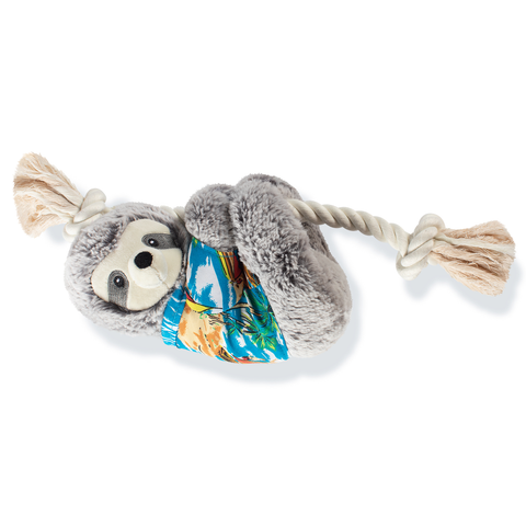 Slow Down Summer Sloth Plush Dog Toy