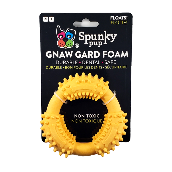 Gnaw Guard Yellow Ring Dog Toy