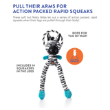 Thunda Tugga Leggy Zebra Dog Toy